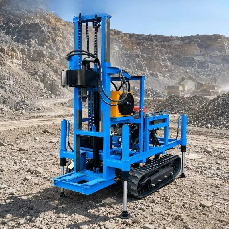 Customized High Quality Water Well Drilling Rig 180m Portable Diesel Hydraulic Crawler Borehole Machine for Farm Irrigation