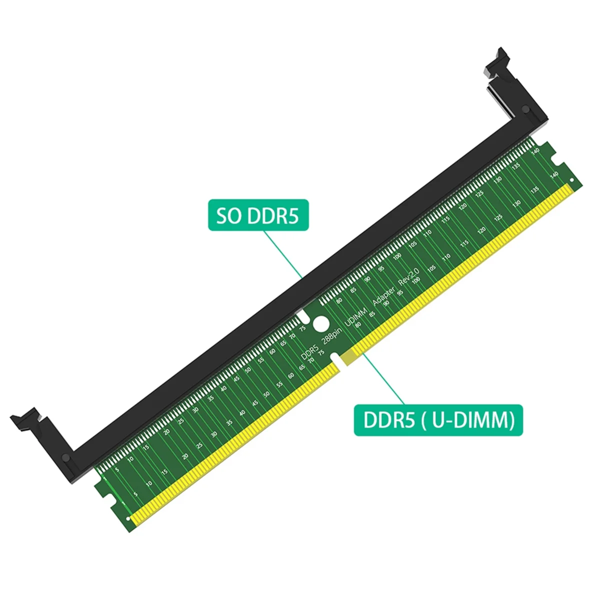 Adattatore DDR5 U-Dimm 288 pin Scheda di protezione test memoria Ddr5 con chiusura corta