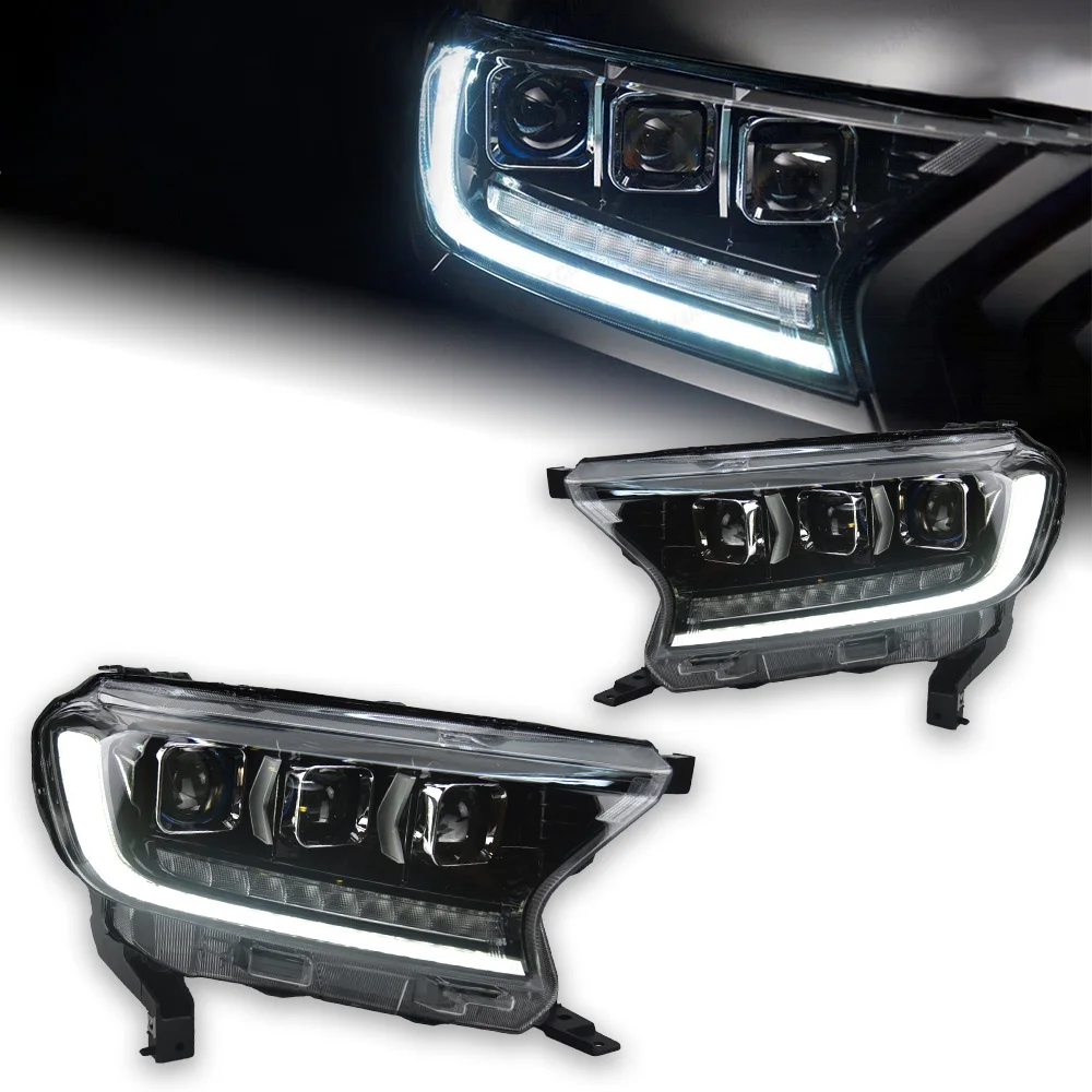 AKD Car Styling for Ford Everest Headlights 2016-2020 Ranger LED Headlight Endeavor Head Lamp DRL LED Beam Auto Accessories