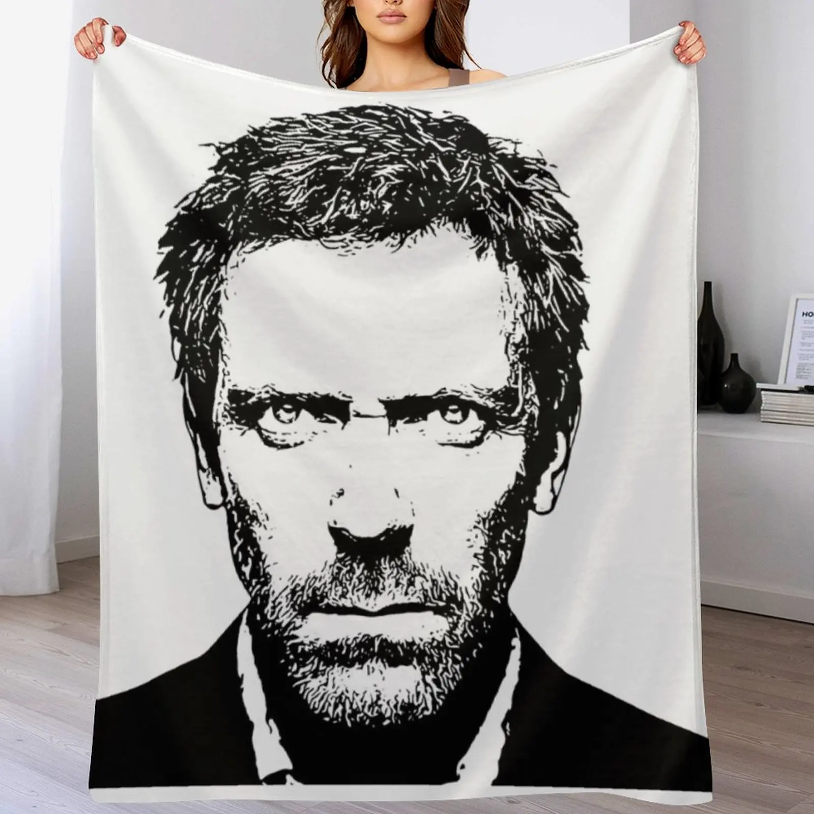 Dr. Gregory House Throw Blanket wednesday Heavy Flannel Fabric Blankets