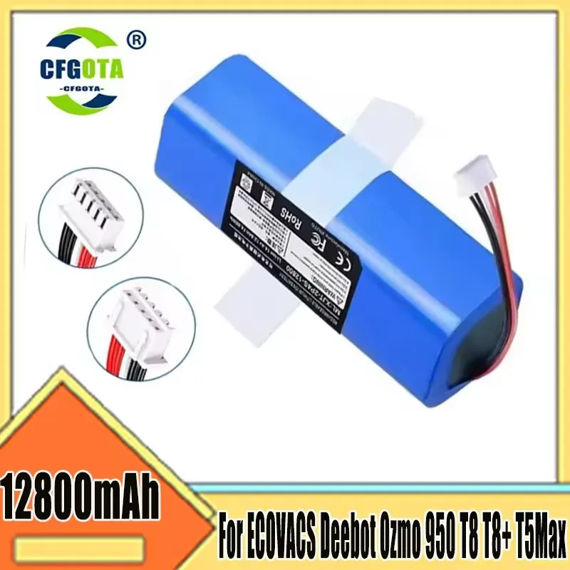 2026 14.8V 12800mAh battery For ecovacs deebot T5 T8 T9 T10 T20 DLX11 DLX13 DLN12 X1 X1omni X1turbo Sweeping Robot Battery