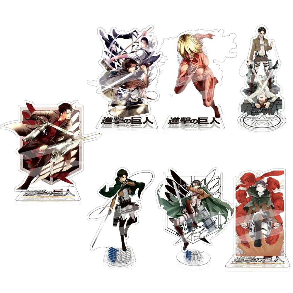 Attack on Titan Anime Figure Double Sided Acrylic Stand Model Plate Desk Decor Standing Sign Gifts for Friend Shingeki No Kyojin