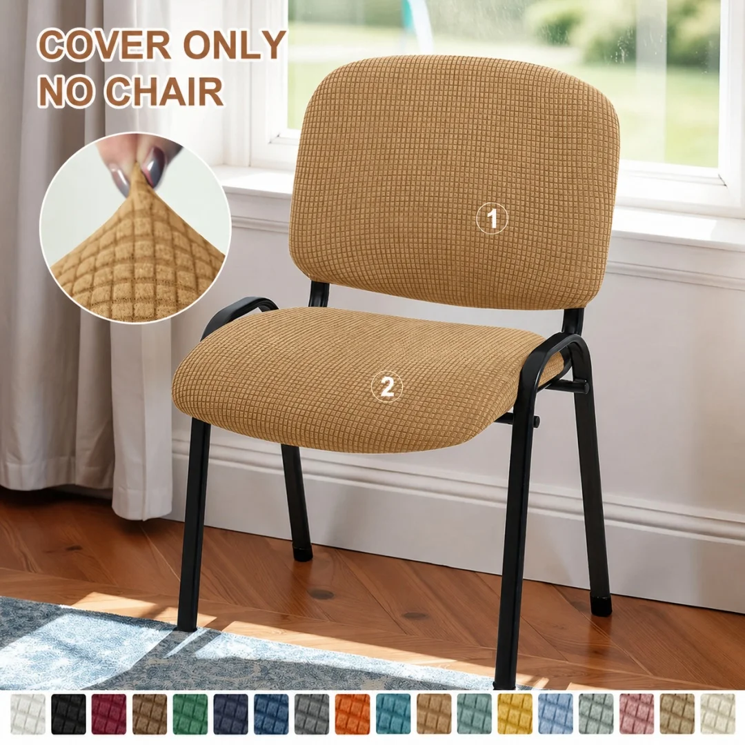 1pc Stretch Jacquard Armchair Slipcover, Corn Grain Fabric Large Chair Protector Cover for Living Room Hotel