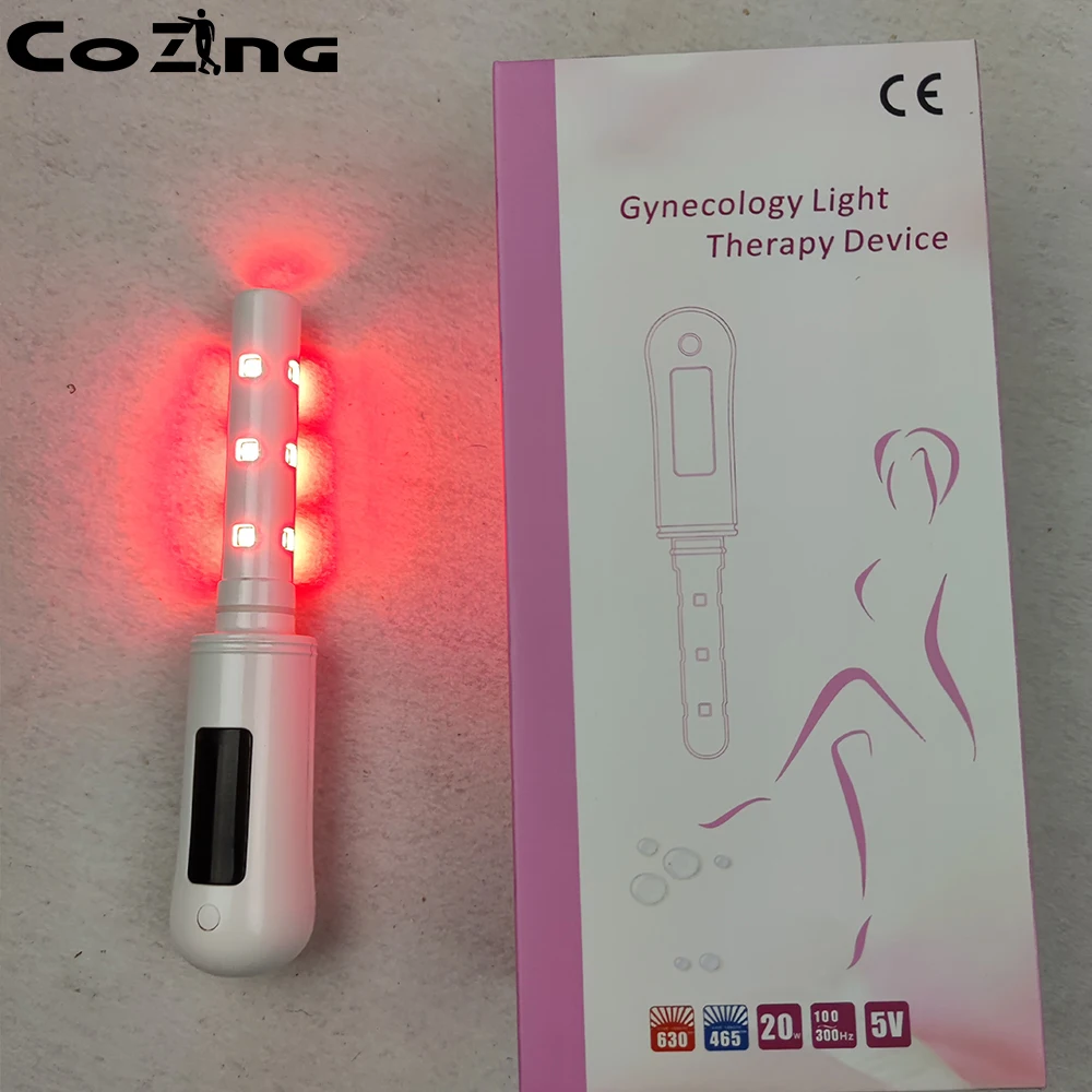 Female Vaginal Rejuvenation Wand Blue LED Light Therapy Cervical Erosion Vaginitis Vaginal Tightening Vagina Massager Vibrator