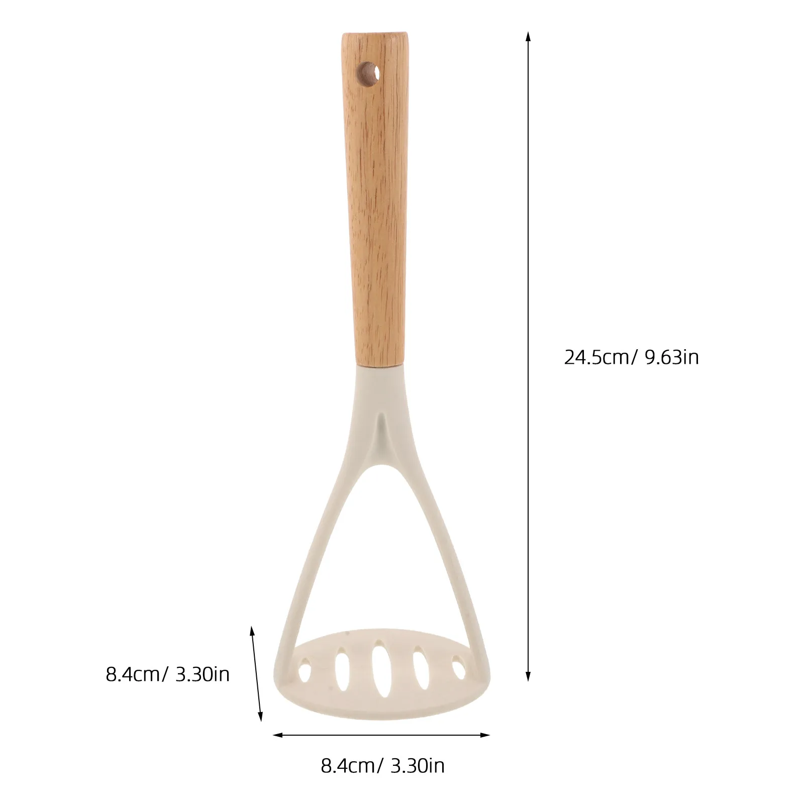 Potato Masher Wood Handle Manual Kitchen Smasher Nonstick Food Mash Tool Vegetable Avocado Masher Kitchen Tool
