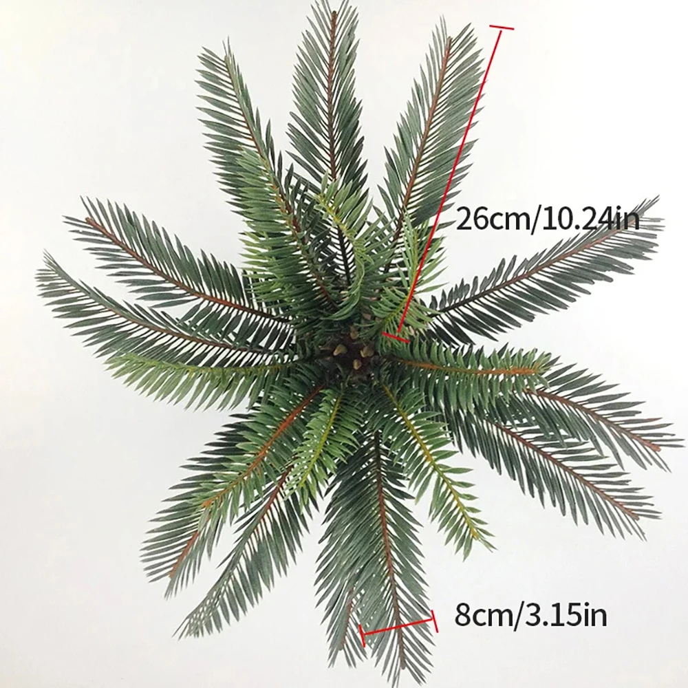 45 cm 21 Blätter Künstliche Palmpflanzen Gefälschte Kokosnussbaum Kunststoff Sago Cycas Blätter Tropische Outdoor-Pflanzen Für Hausgarten Dekor – Detail 7
