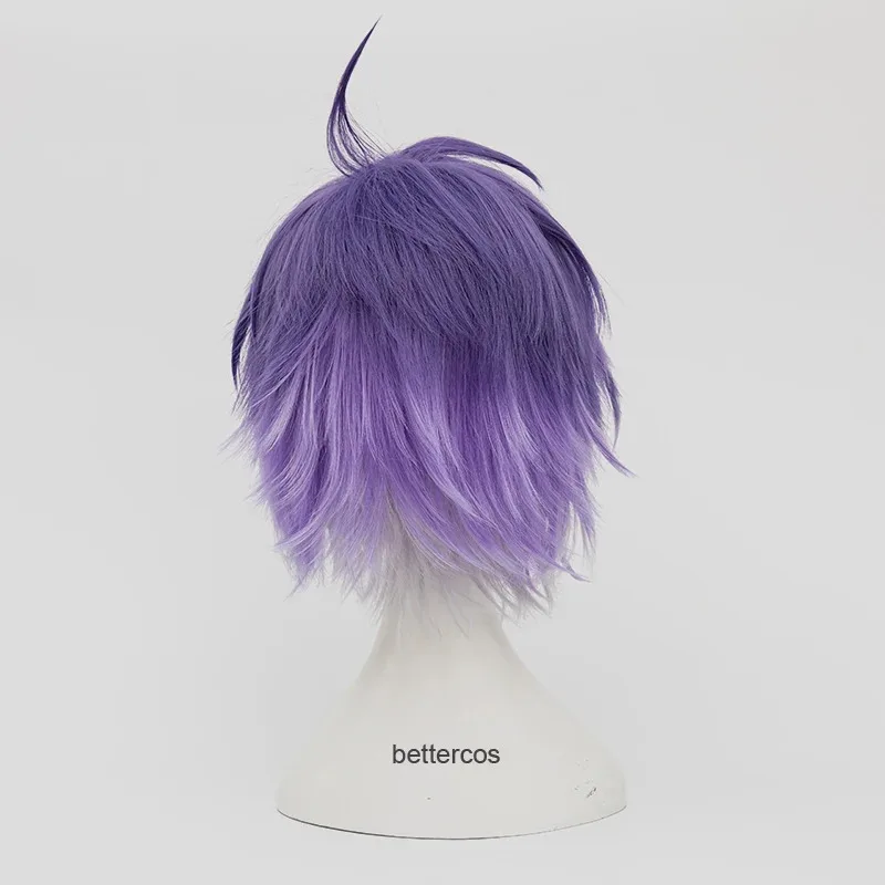 Аниме Diabolik Lovers Sakamaki Kanato парик для косплея мужские короткие фиолетовые Ombre термостойкие парики из синтетических волос + бесплатная шапочка для парика