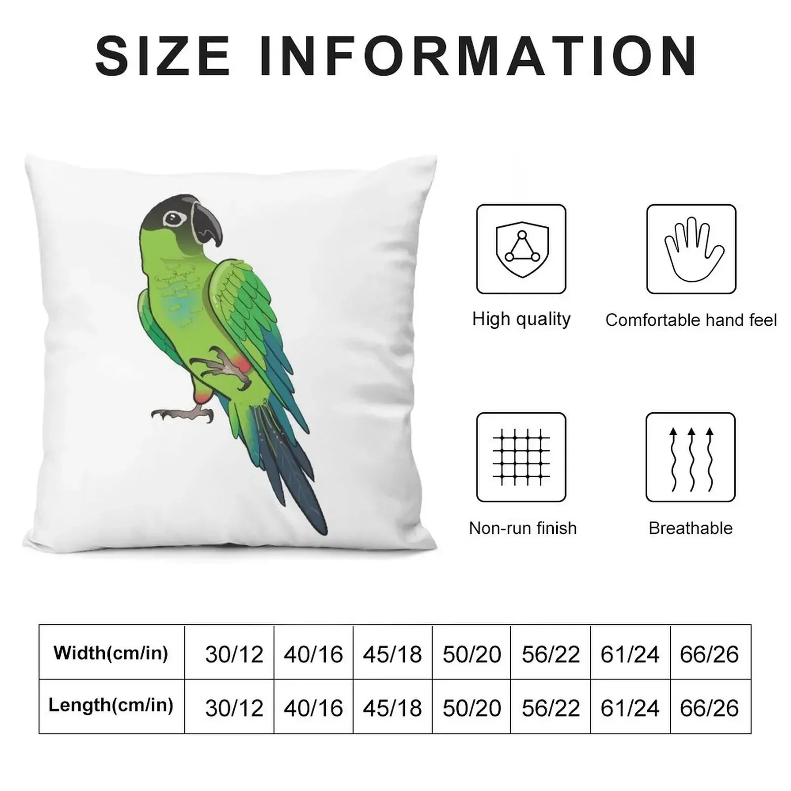 Nanday Conure Throw Pillow Cusions Cover Christmas Covers pillow