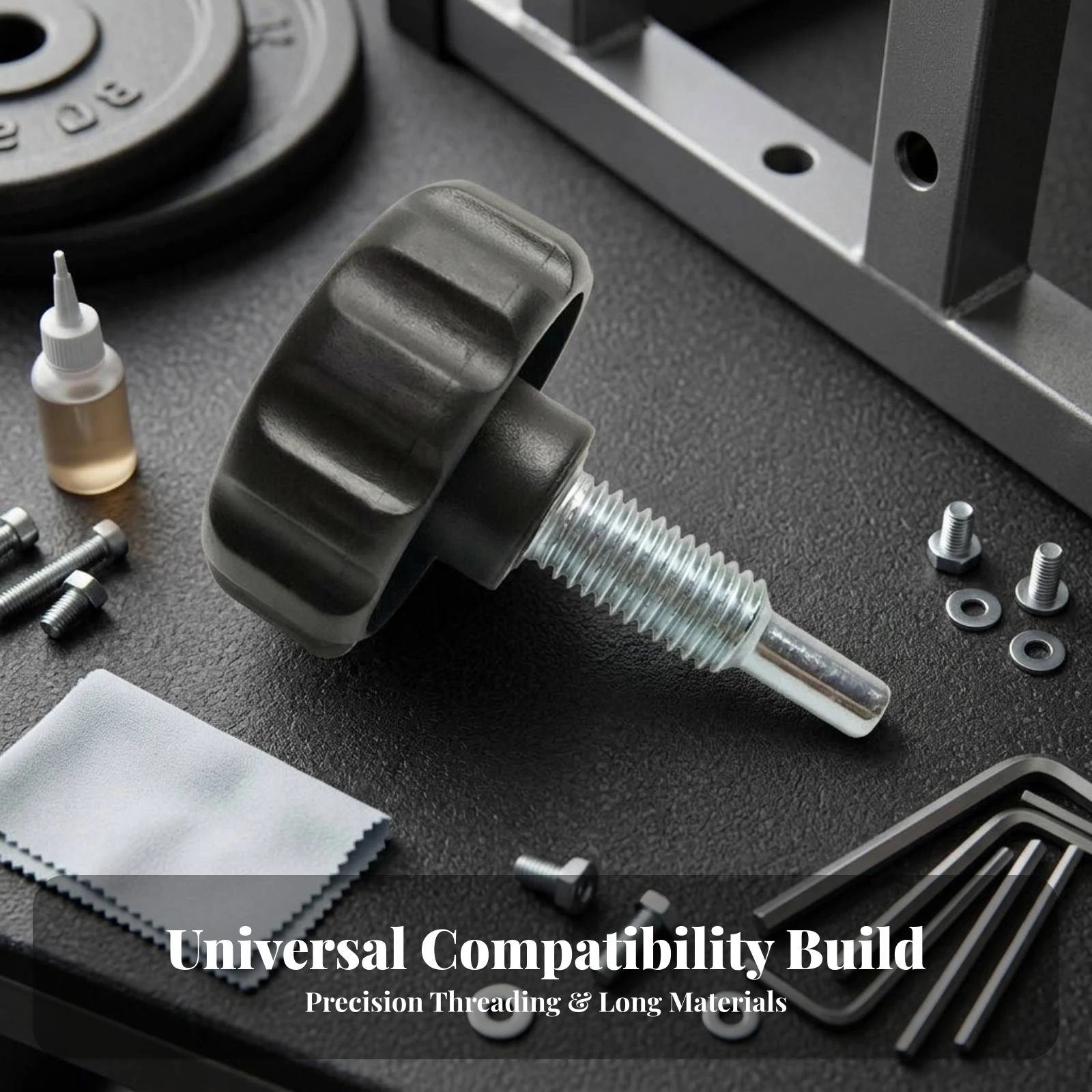 Knurled Knob with Threaded Shaft Easy Adjustment 12mm Metric Clamping Screw Threaded Clamping Bolt Ergonomic Hardware Heavy-Duty