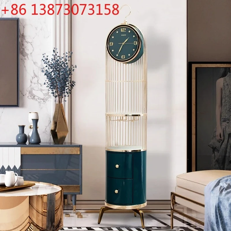 J Living Room Home Fashion Modern Light Luxury Corner Cabinet Station Vertical Luxury Decorative Ornament Clock
