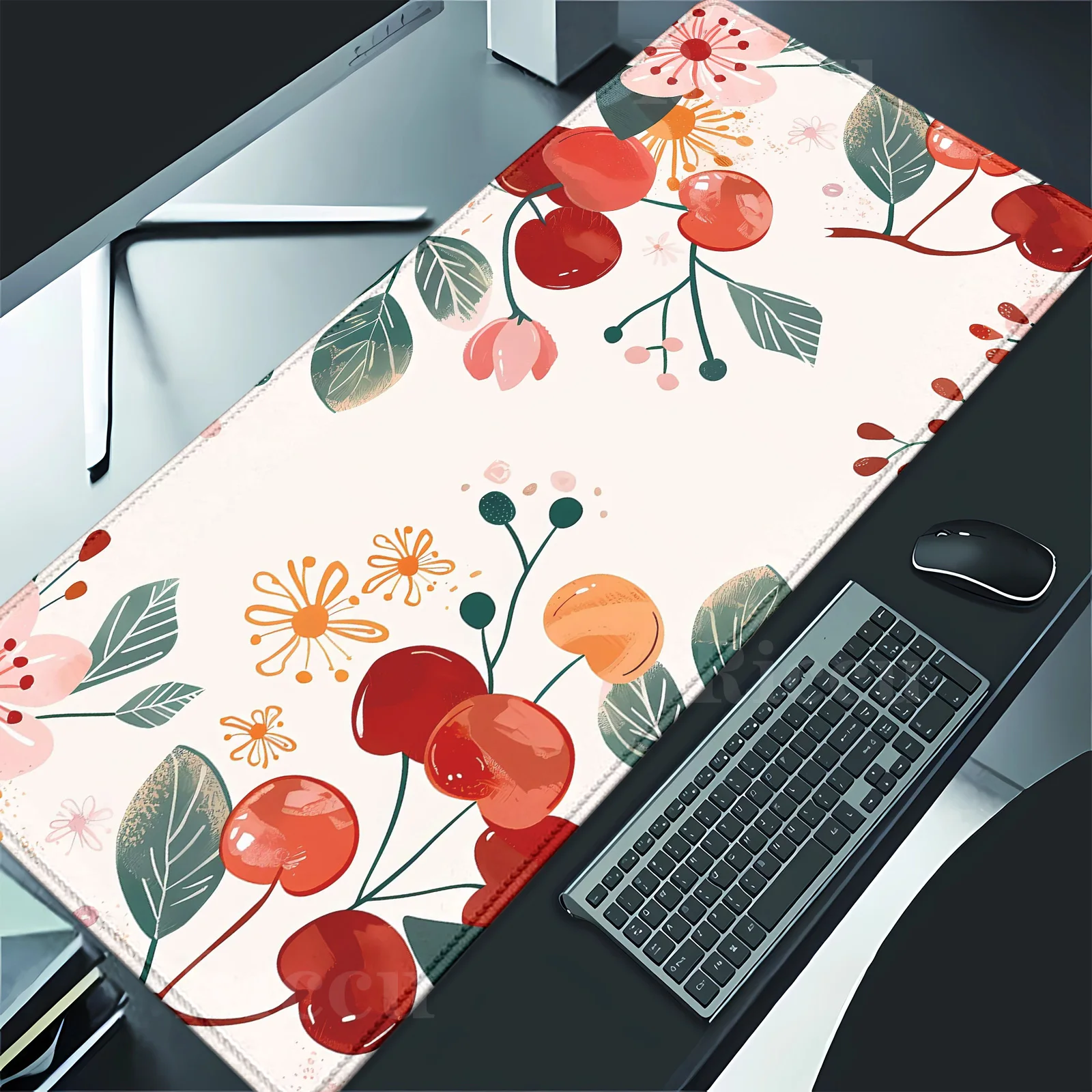 

Large Mouse Mats Carpet Keyboard Deskmat PC Strawberry Pattern XXL Mouse pad Large Anime Gaming Accessories Mause Pad E-Sports