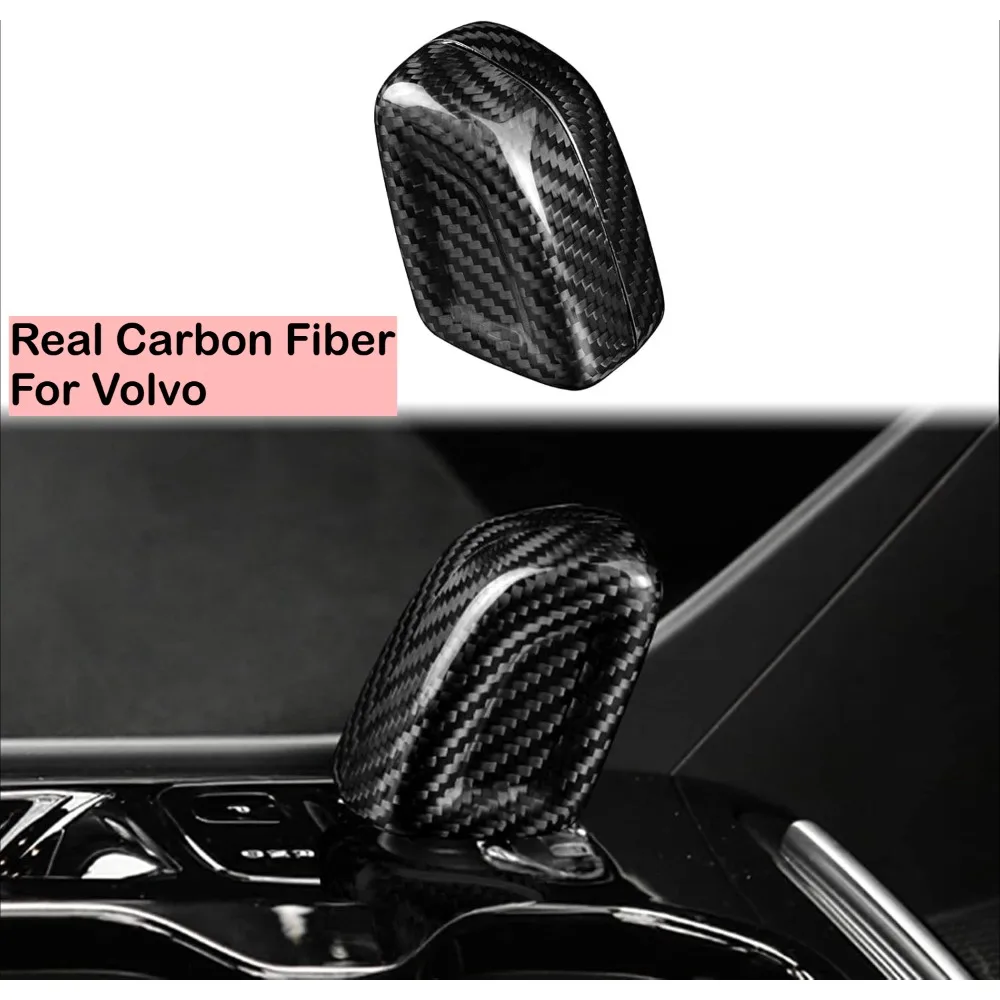 

Carbon Fiber Trim For Volvo XC60 XC90 S60 V40 Gear Shift Knob Cover Head Protective Sticker Car Interior Decoration Accessories