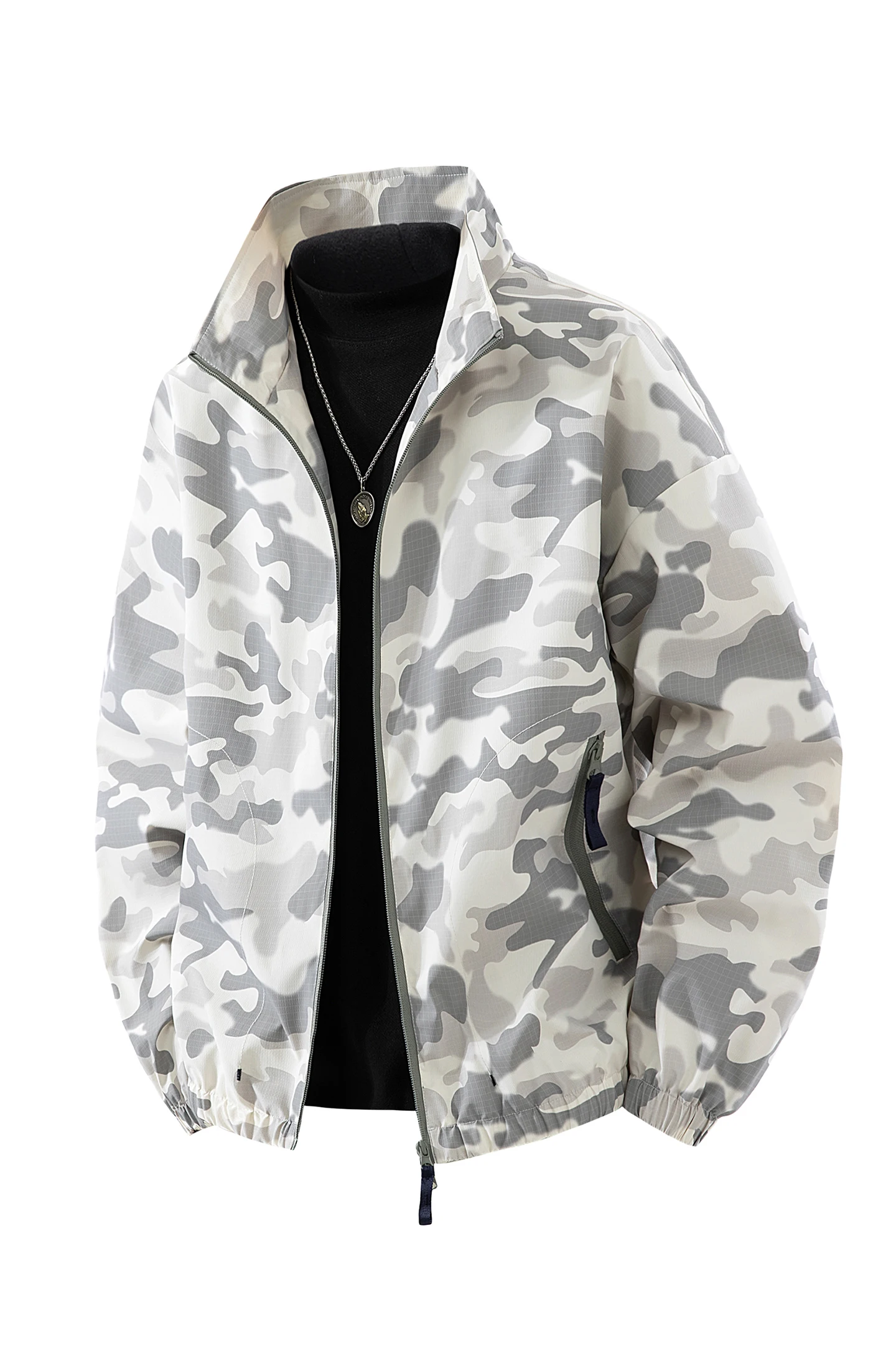 Chaqueta Casual de Primavera/Otoño para Hombre, Chaqueta Multibolsillos, Ropa de Trabajo Holgada, Chaqueta de Camuflaje para Hombre