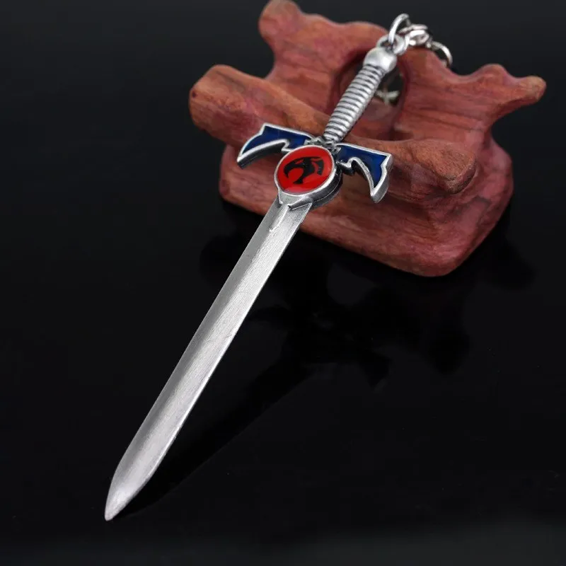 Thundercats Weapon Sword PmotKey Logo Keychains, JOMetal Discuting Mark, Key Rings, Men Movie Jewelry, Key Holder