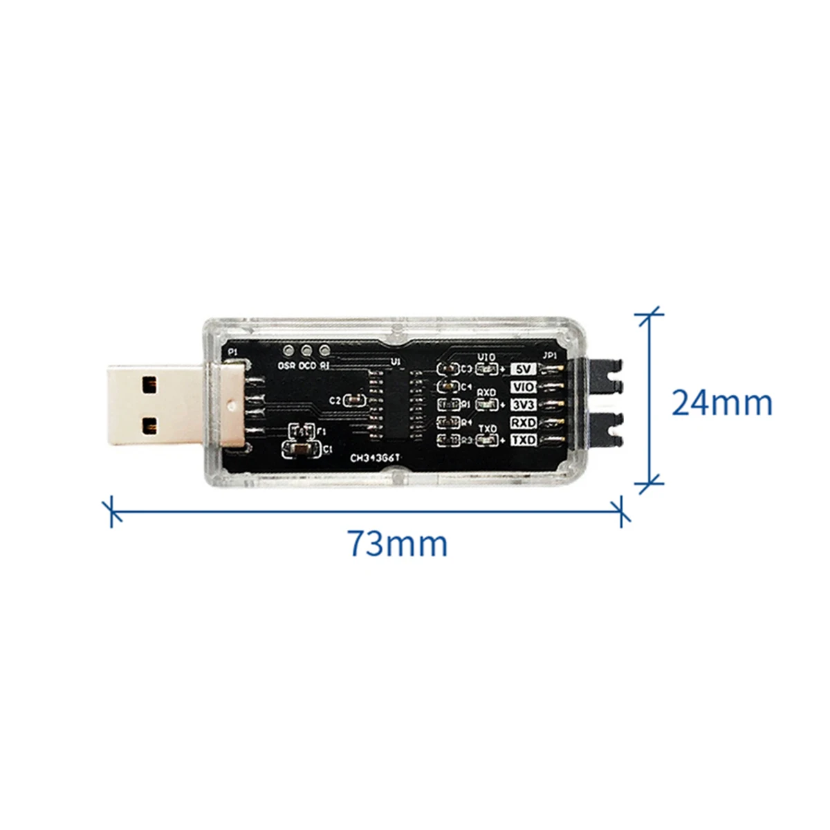 Ch343g6t módulo de alta velocidade porta serial usb para ttl usb para 485 porta serial conversor 6m taxa de transmissão