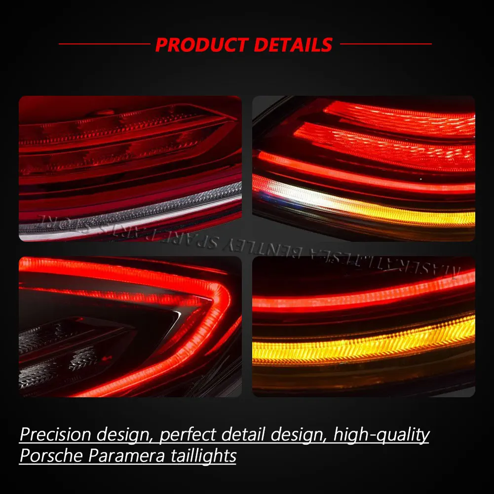 Tylne światła LED do Porsche Panamera 970.1 2010-2012, ulepszenie do modelu 2022, kierunkowskazy, tylne lampy Plug and Play, dynamiczne, płynące światła DRL. — zdjęcie 7