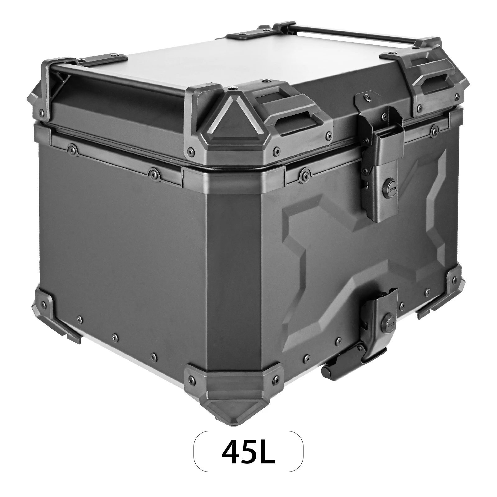 45L Motorcycle Rear Box Luggage Aluminium Alloy Tail Box Carrier Tool Case Lock Trunk Universal For YAMAHA Honda BMW R1200GS