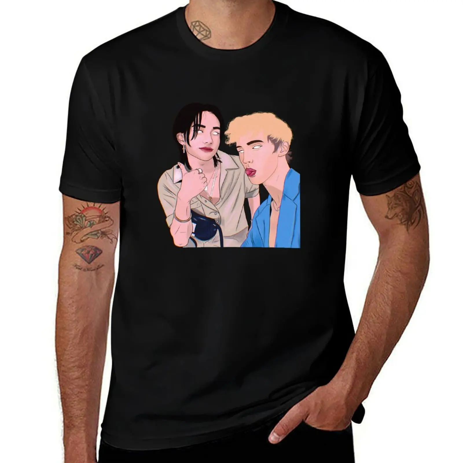 Hyunjin and Troye Sivan T-Shirt Plus Size Outdoor Casual Top T-Shirt