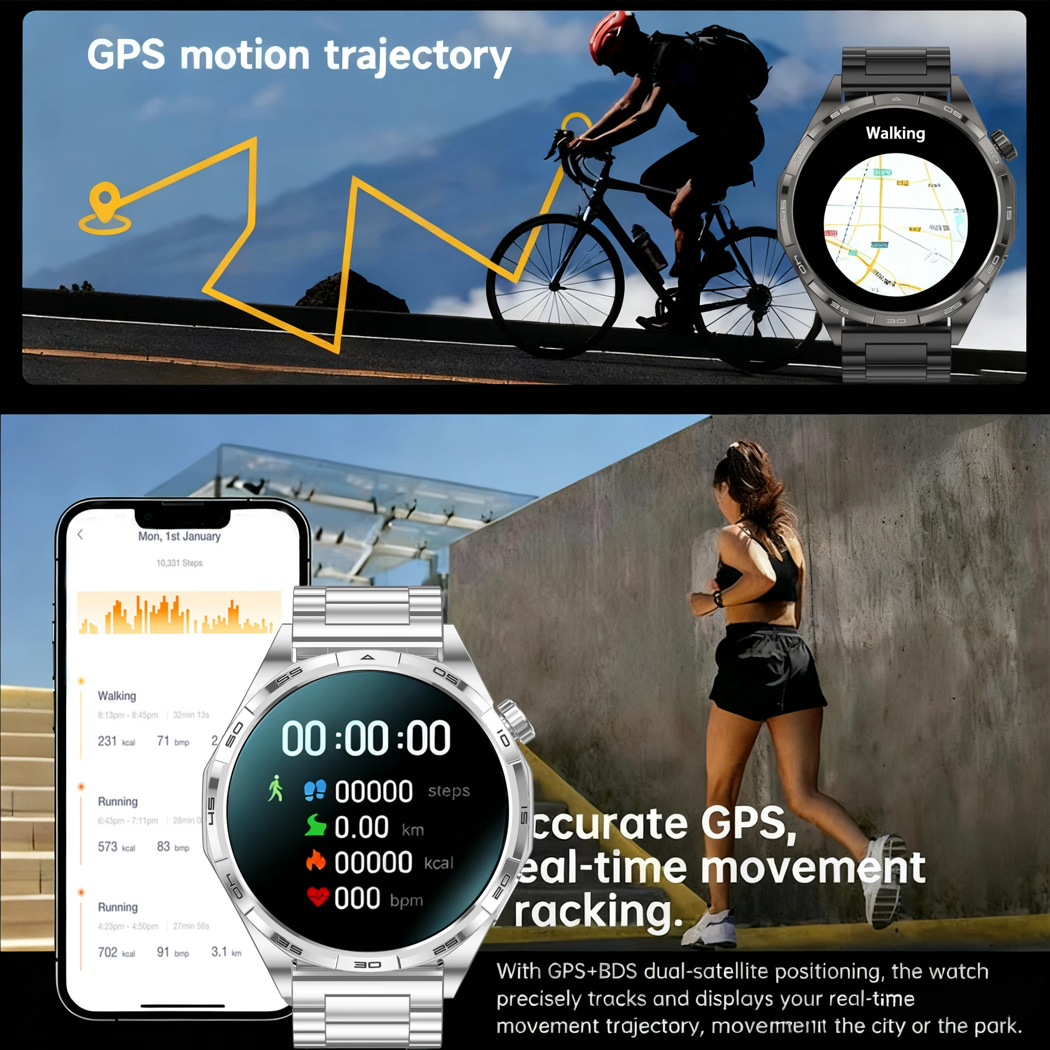 2025 جديد GT6 Pro GPS الرياضة المقتفي SmartWatch الرجال البوصلة AMOLED شاشة NFC IP68 مقاوم للماء بلوتوث دعوة سوار ذكي امرأة #2