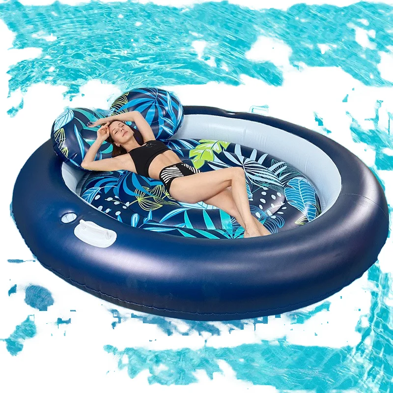 New Arrival Yisheng Double Circular PVC Inflatable Float 100-500kg Capacity Outdoor Water Amusement Facilities Inflatable Pool