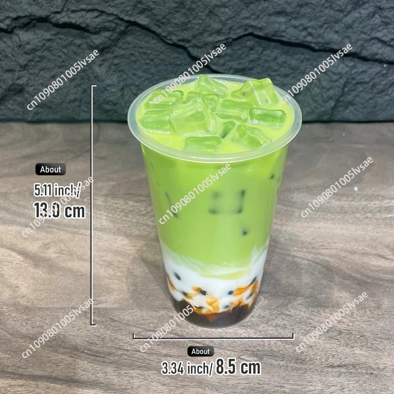 500ML Pearl Black Faux Joy Caramel Pudding Matcha Bubble Tea Model Ice Realistic Food Display Ordering Showcas Menu Cafes Shops