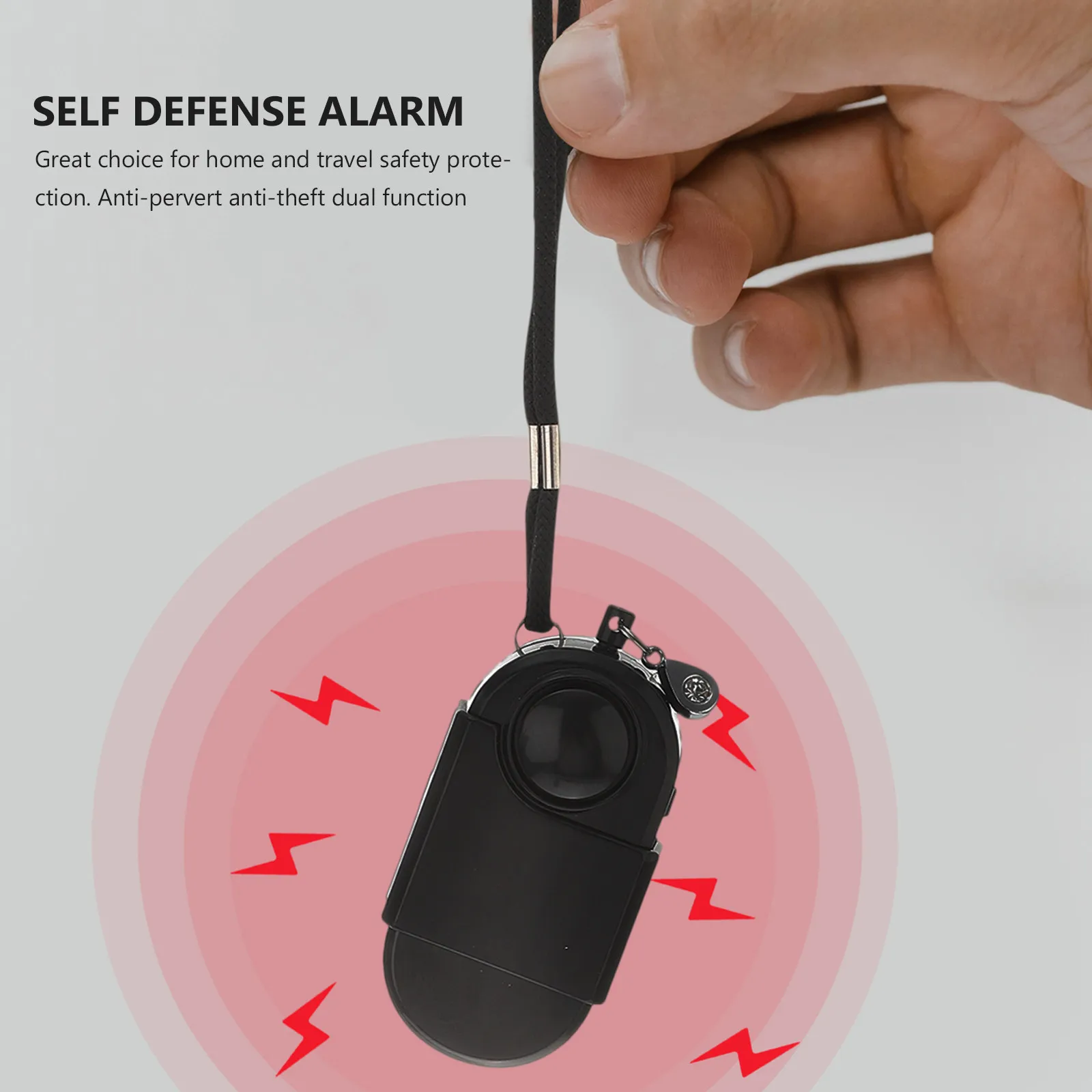 

Personal Alarm Keychain Compact Infrared Safety Alarm for Home Travel Anti Theft Personal