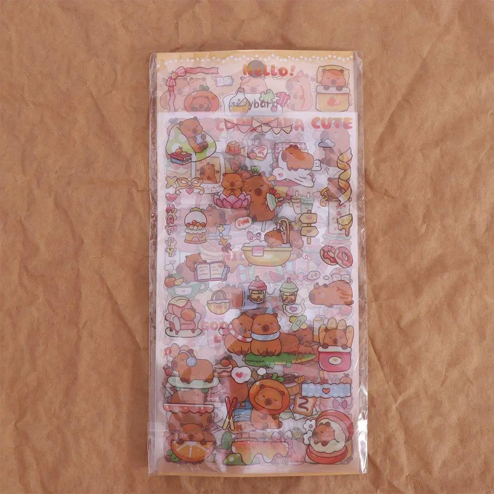 Süße Capybara Stapeln Capybara Aufkleber Mode Lustige Bade Capybara Aufkleber DIY Papier Cartoon Kapibara Aufkleber Mädchen