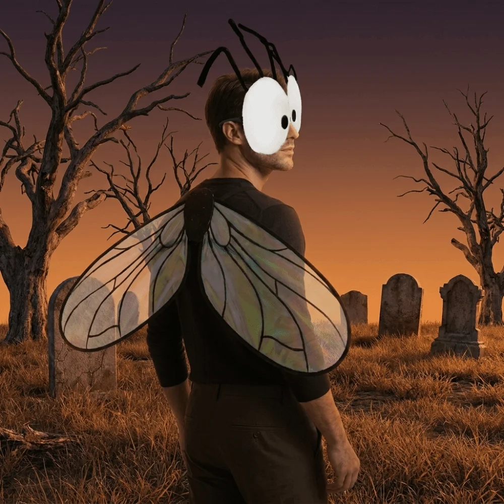 Creative Bugs Fly Wings Insect Handmade Craft Party Wings Sparkle Elastic Straps Costume Wings Women