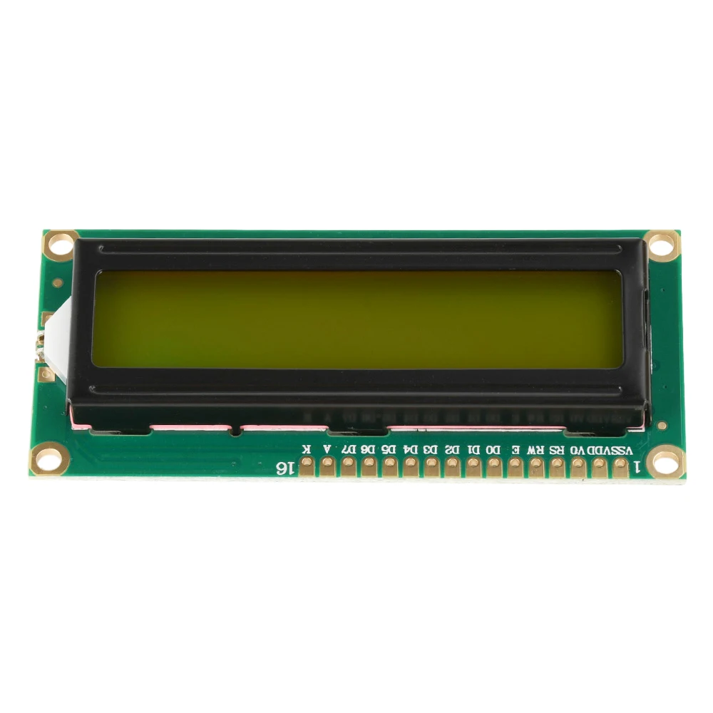 Módulo de exibição 1602LCD 5V Tela verde 16x2 caracteres caracteres pretos Placa de exibição LCD Adaptador IIC/I2C para Arduino