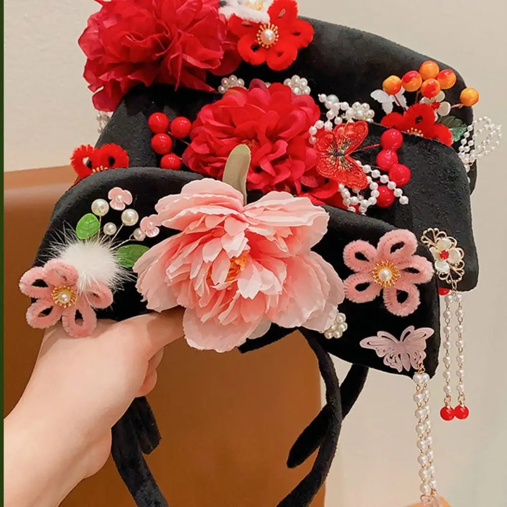 Bow Chinese Style Headwear Tassel Pearl Ancient Style Headband Royal Court Headwear Chinese Antique Headdress Hanfu Hair Clip