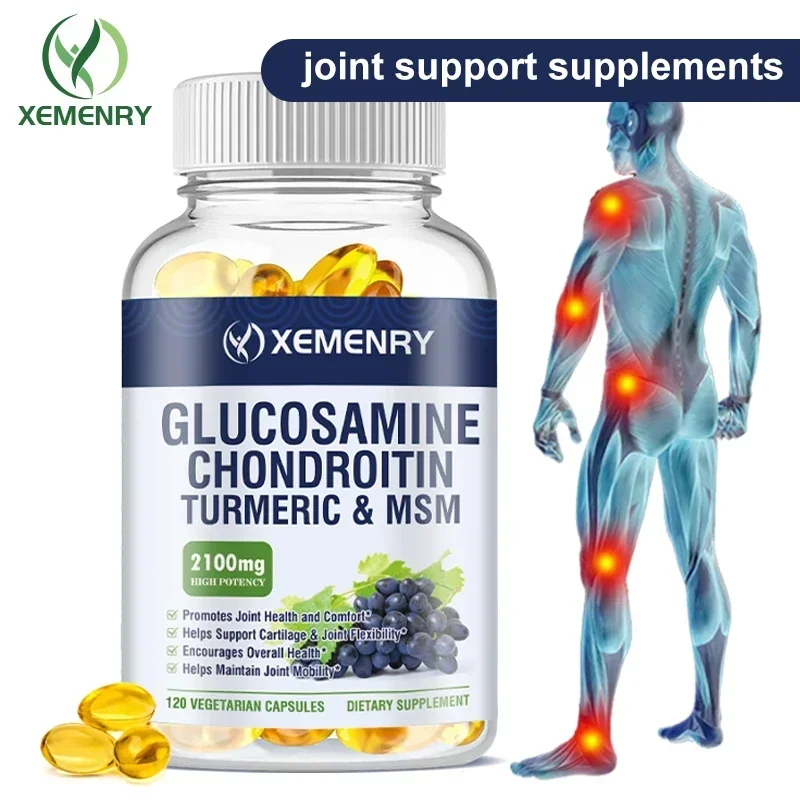 Glucosamine Chondroitin MSM Turmeric Boswellia - Antioxidant, Supports Joint and Bone Health