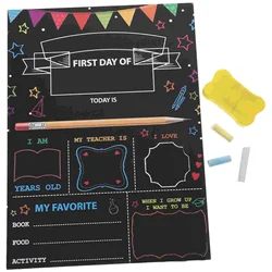 Double Sided Blackboard Kids Accessory Children School Sign First Day of Preschool Interesting Supply Wooden Plastic