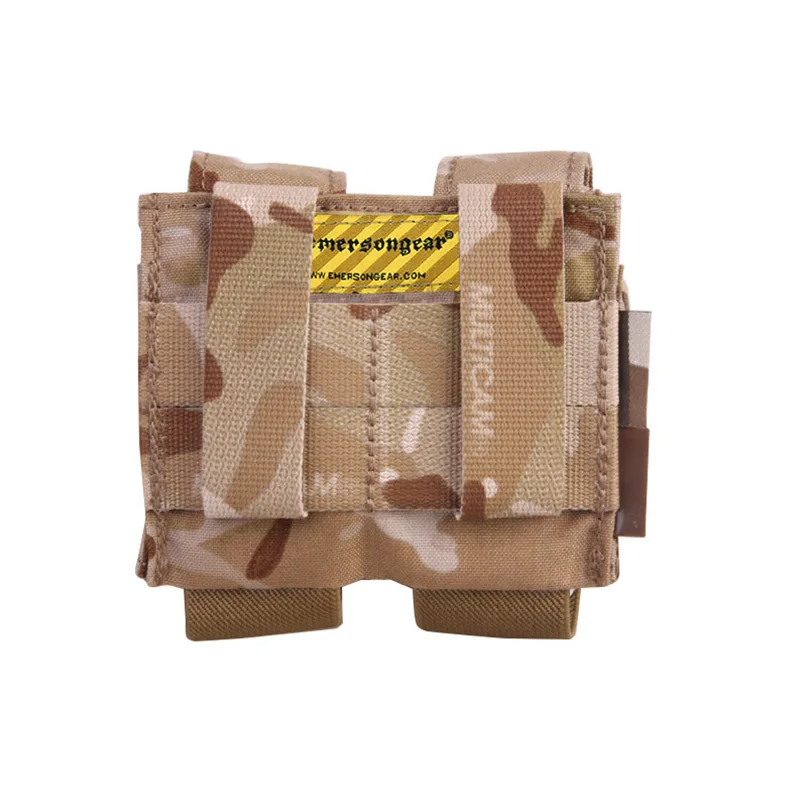 Emersongear Double 40mm Grenade Pouch 9mm MOLLE Magazine Bag Holder Carrier Airsoft Hunting Panel Pocket Nylon