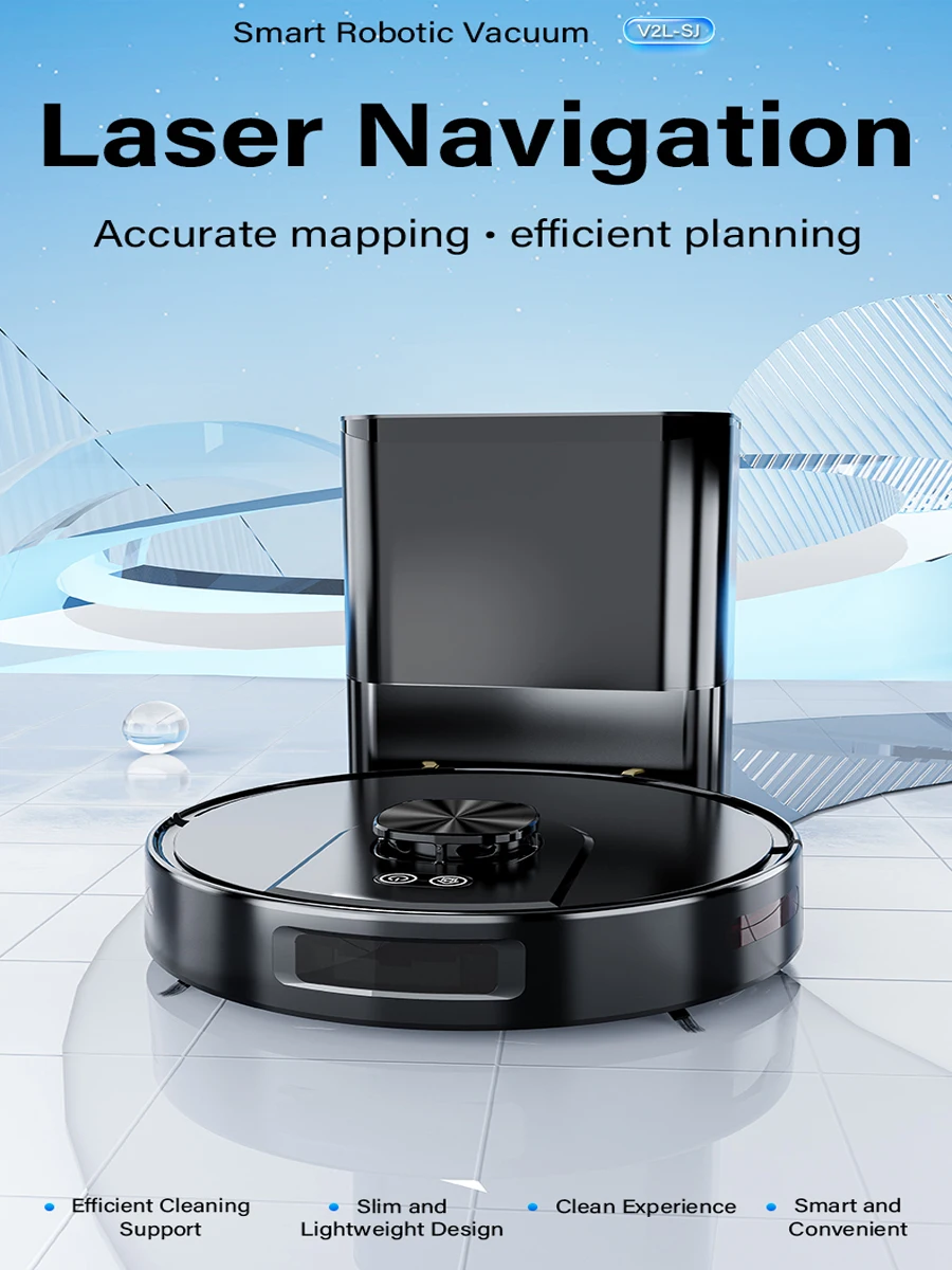 Robot Vacuum Cleaner Mop，3500Pa Suction, 2-in-1 Sweep & Mop, Intelligent App Control, Automatic Charging & Return for Home Clean