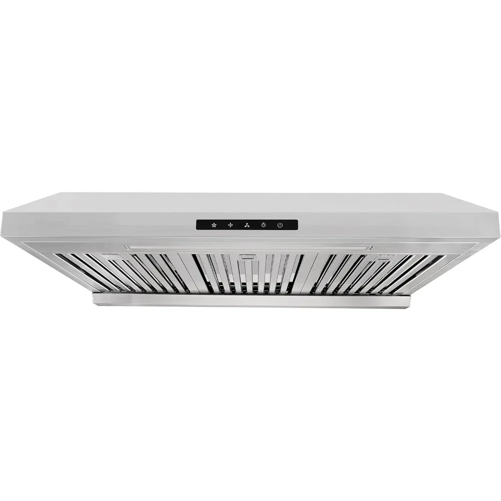 Powerful 30 Inch Under Cabinet Range Hood With Premium Stainless Steel Body, Twin Turbo Motors, 3 Speed Touch Screen