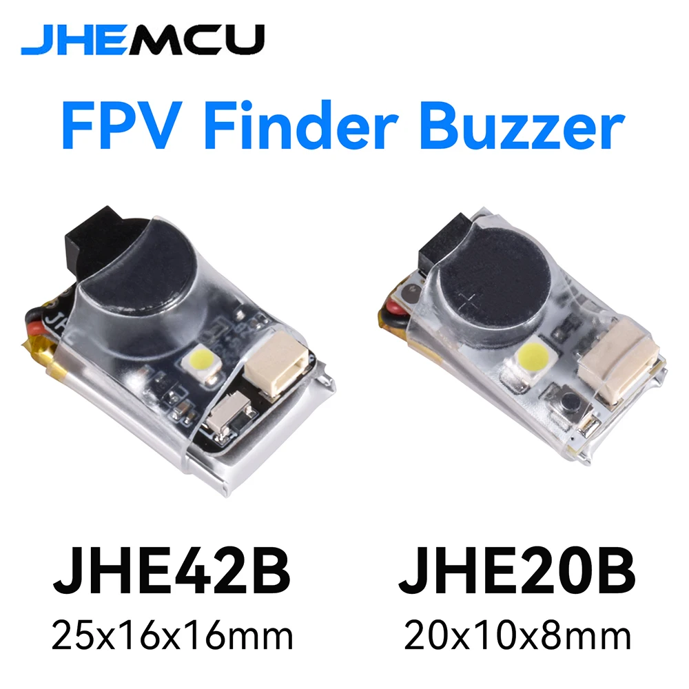 JHEMCU JHE42B/JHE20B Finder Mini 5V Super Loud Anti-lost Buzzer Tracker 110dB w/ LED Buzzer Beeper Alarm for RC FPV Drone