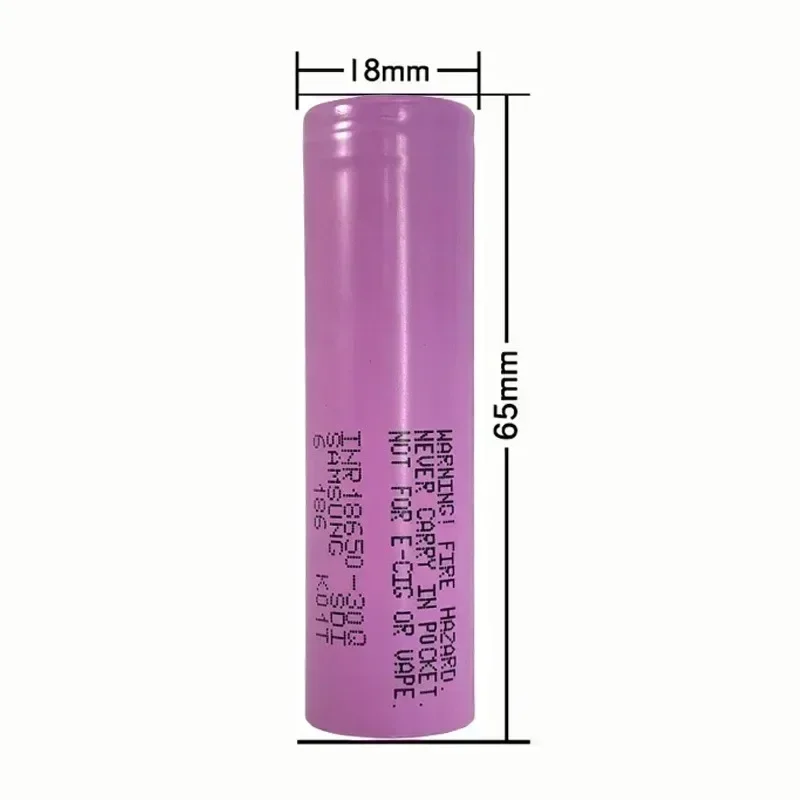 3.7V 3000mah INR18650-30Q 20A Rechargeable Lithium Ion Battery Replacement External Battery for Screwdriver 18650 Battery