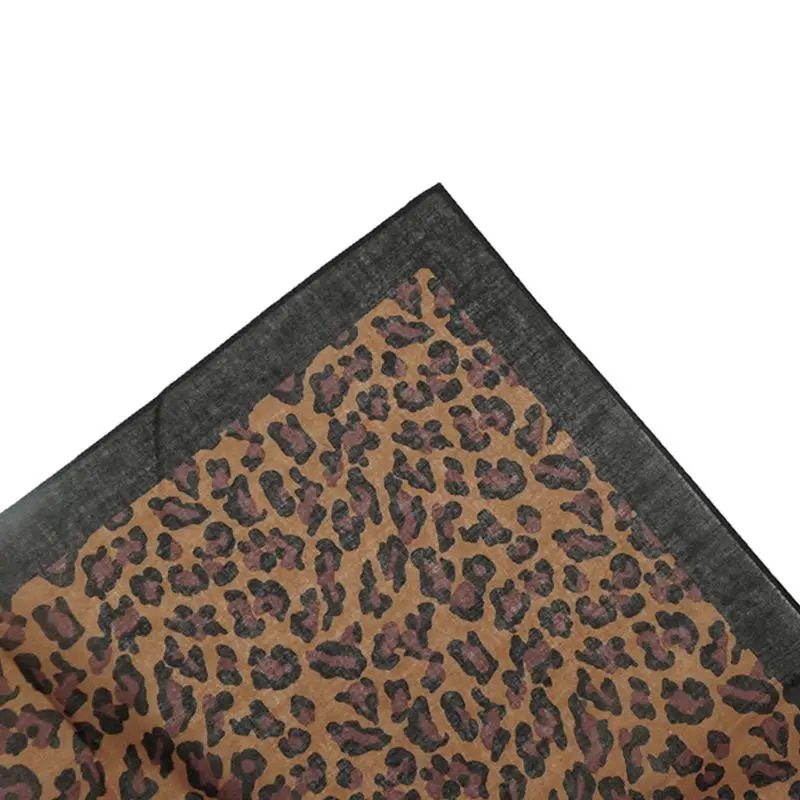 Bohemian Vintage Leopard Tiger Print Unisex Bawełniany kwadratowy szalik Kolarstwo na świeżym powietrzu