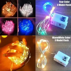 30/20pcs LED String Lights Atmosphere Small Colored Light Battery Powered Fairy Lights For Christmas Outdoor Room Festival Decor