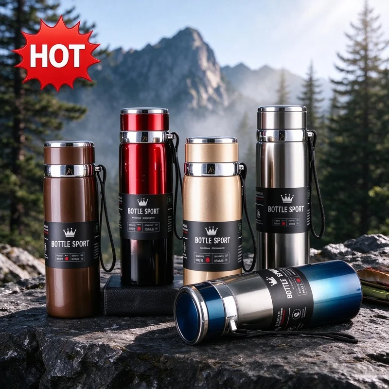 Stainless Steel Vacuum Flask 800ml 1000ml Portable Insulated Thermos Bottle BPA Free for Hot Cold Water Tea Coffee