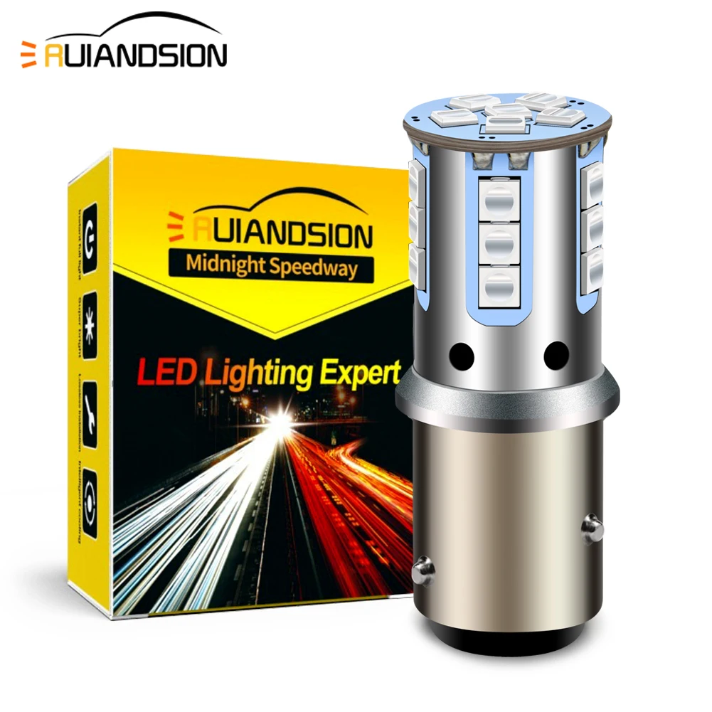 

Ruiandsion 2Pcs BAZ15D BAY15D LED Bulb P21/4W P21/5W 1157 10-60V Hi/Lo Beam for Car Tail Brake Light Rear Parking Lamp Red