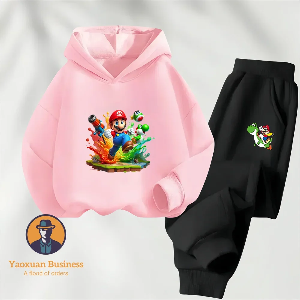 

Children's Hoodies, Mario Maurer Hooded Sportswear, Children's Jackets and Trousers for Spring and Autumn, 2 Pieces, Aged 3-14