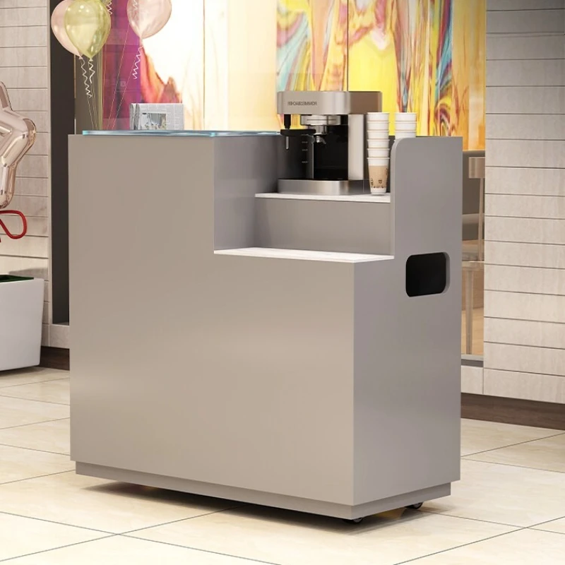 welcome Movable reception counter Simple modern shopping mall  wood reception desk Catering restaurant balcão recepção Furniture