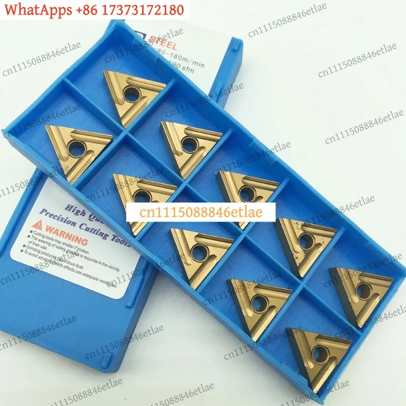 10pcs TNMG160404R S Carbide Inserts Turning Tools Metal Lathe Cutting Tips Replacement Parts for Industrial Machinery Equipment