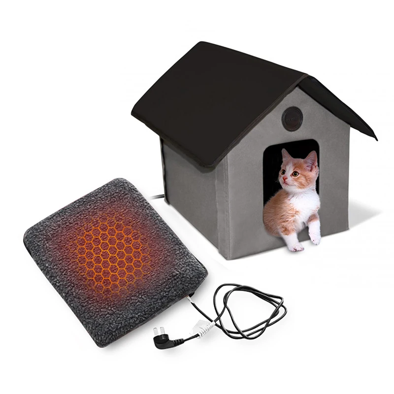 Thermostatic heat cat nest Warm cat sleeping bag closed cat house can be dismantled and washed villa pet supplies