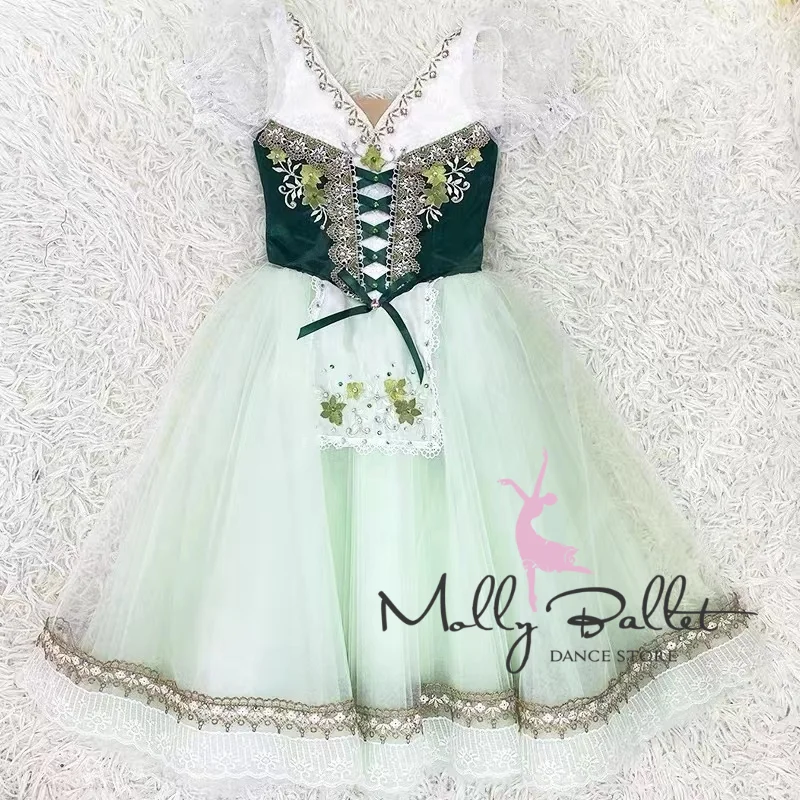 High-end customized Gisele's Unstoppable Daughter Coppelia Female Variation Ballet Dress Professional Performance Competition