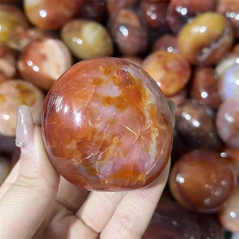 1KG Natural Carnelian Palm Stones Pocket Natural Chakra Healing Crystal Reiki Spiritual Therapy Minerales Gift