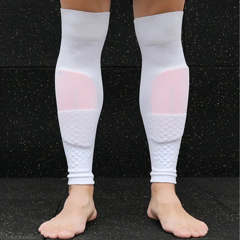 1 Pair Adults Kids Leg Warmers Shin Guard Calf Sock Without Foot Over Knee Sports Compression  Elastic Leg Cover Training Socks