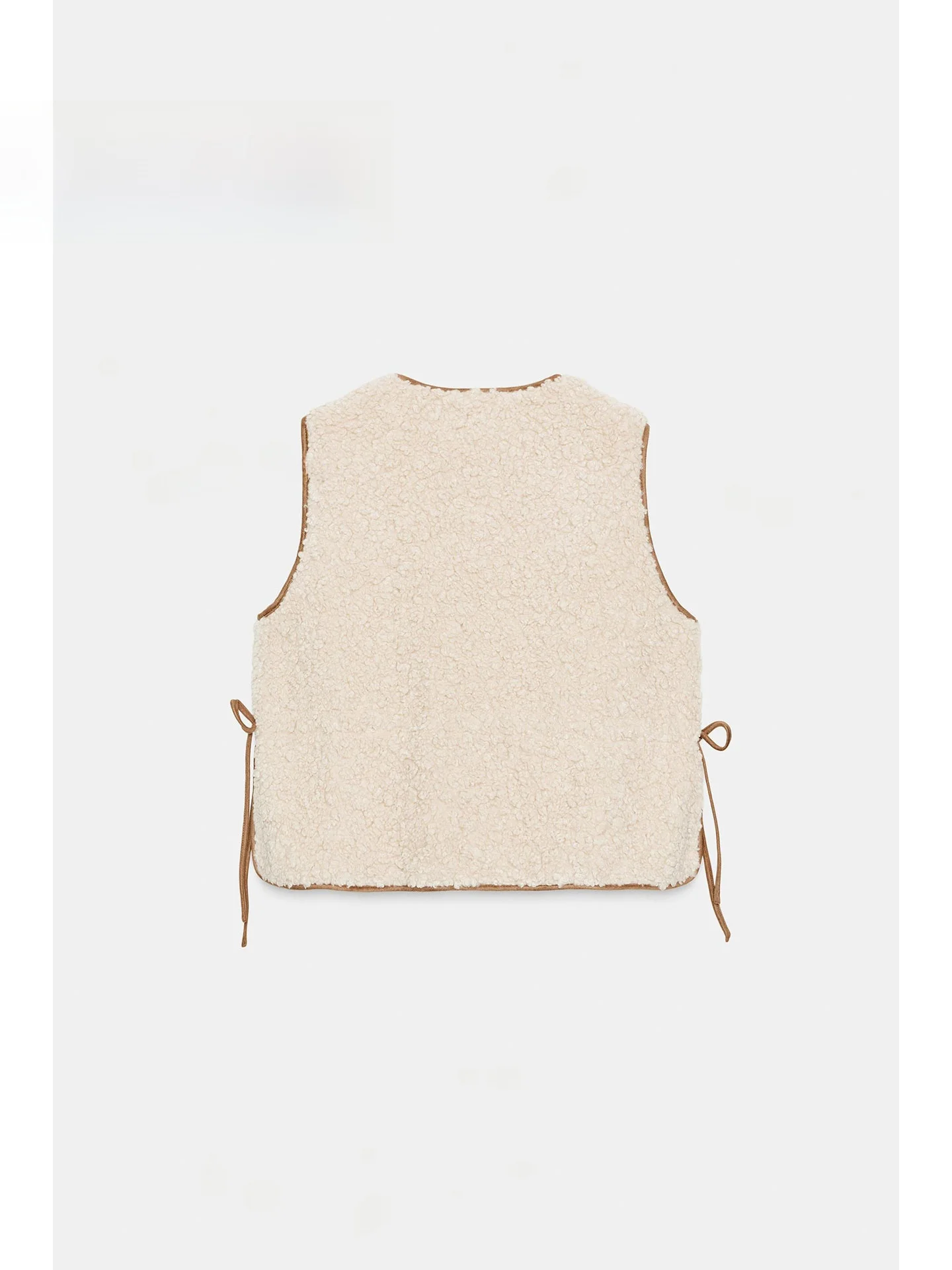 Faionable Fluffy Vest Vita regolabile rotonda Ne Inverno Nuovo arrivo Capispalla Donna Faionable Accogliente chiusura con cerniera Jaet