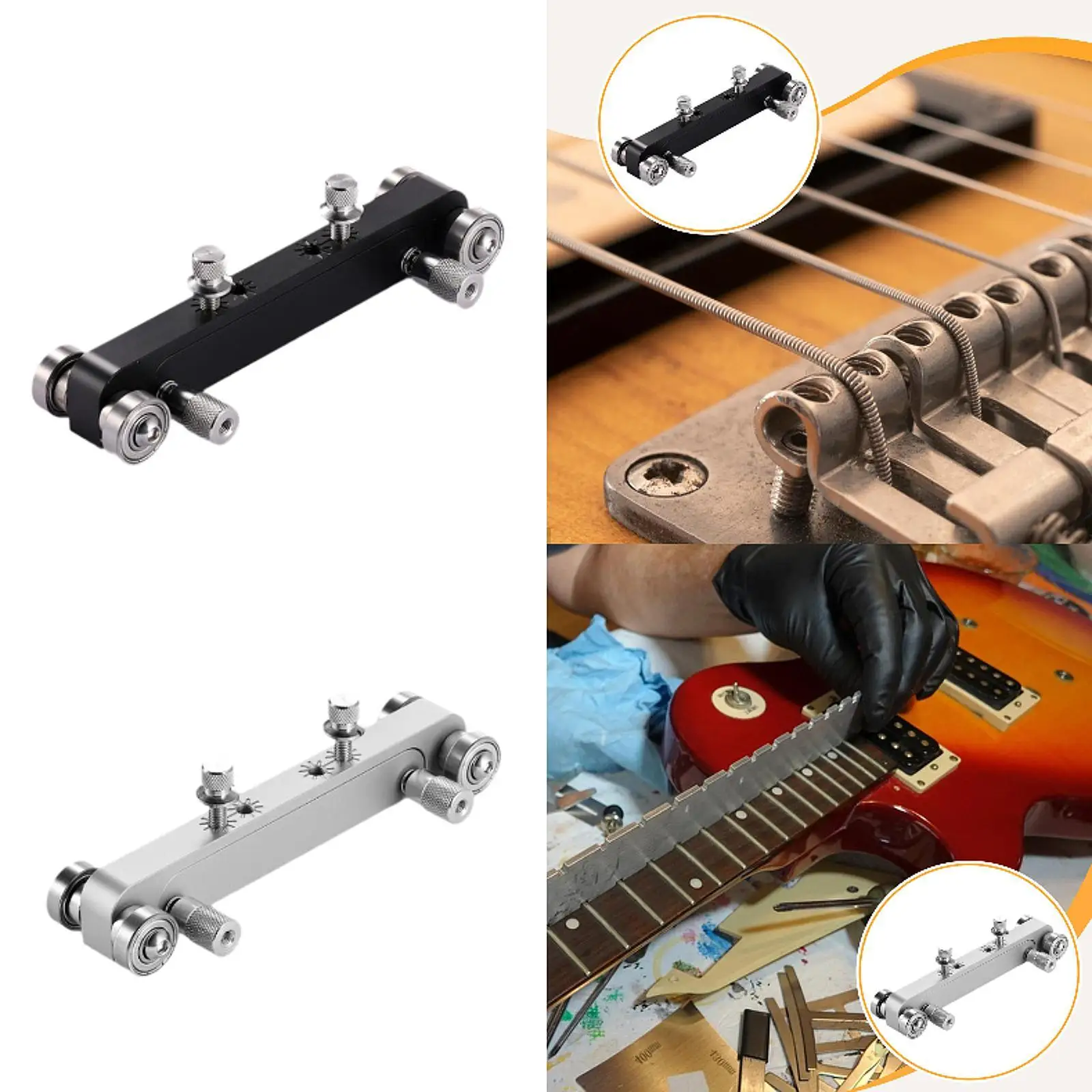

Guitar saddle and bridge grinder, maintenance tool, polishing and grinding the